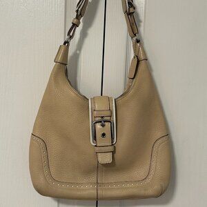 Coach 5054 Vintage Soho Y2K beige pebbled leather shoulder bag purse